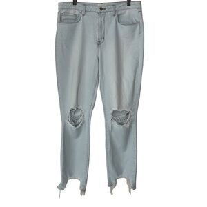 L’Agence High Rise Ripped Jeans Size 32 Light wash